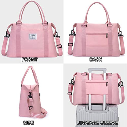 AROME Weekender Bags for Women, Travel Duffel Bag Overnight Weekend Bag - color: Pink