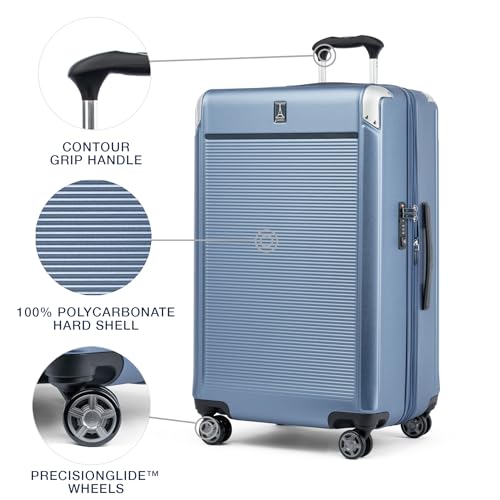 Travelpro Platinum Elite Hardside Checked Luggage, Dark Sky, 28-Inch - color: Dark Sky Blue, size: Checked- Large 28-Inch