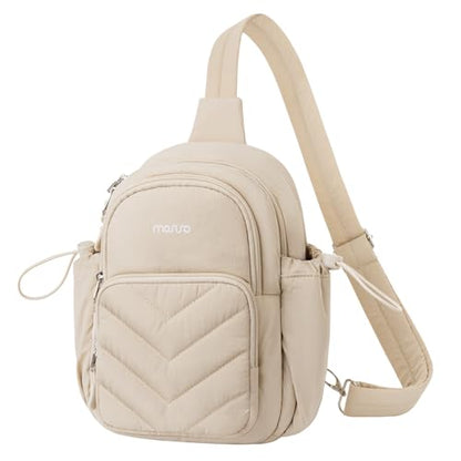 MOSISO Small Sling Bag for Women, Puffer Crossbody Bag Daypack