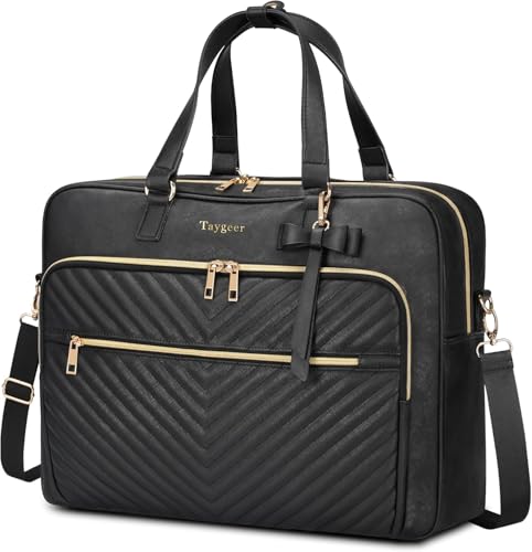Taygeer 17 Inch Laptop Bag for Women, Leather Convertible Backpack Tote | 3 in 1 Waterproof Briefcase, Large Capacity, with Shoulder Strap, Professional Computer Handbags, for Work Office Business