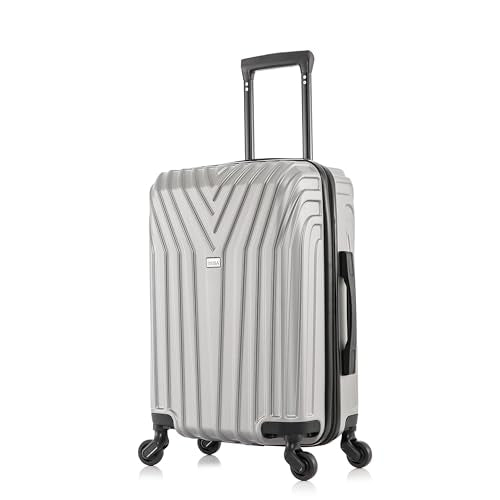 InUSA VASTY 20-Inch Carry-On Hardside Spinner Luggage Lightweight Grey - color: Grey, size: 20 Inch