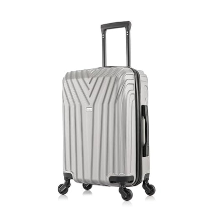 InUSA VASTY 20-Inch Carry-On Hardside Spinner Luggage Lightweight Grey - color: Grey, size: 20 Inch