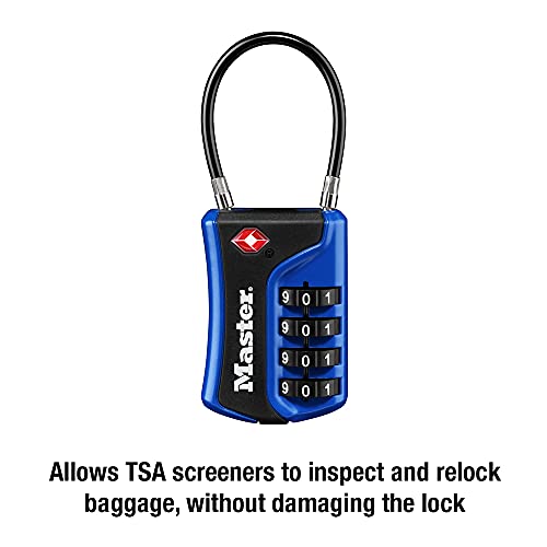 Master Lock 4697D Set Your Own Combination TSA Approved Luggage Lock, 1 Pack, Colors May Vary - style: 1 Pack, Color May Vary