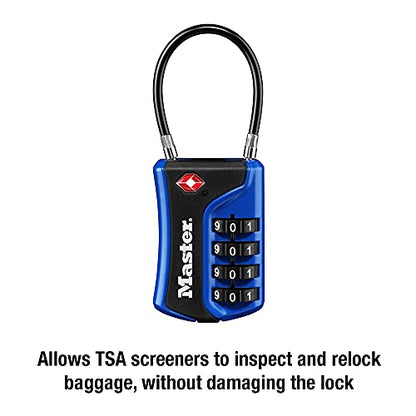 Master Lock 4697D Set Your Own Combination TSA Approved Luggage Lock, 1 Pack, Colors May Vary - style: 1 Pack, Color May Vary