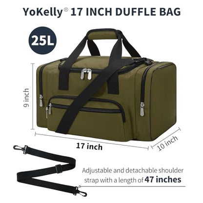 17 inch Small Duffle Bag, Olive Green - color: Olive Green, size: 17 inch