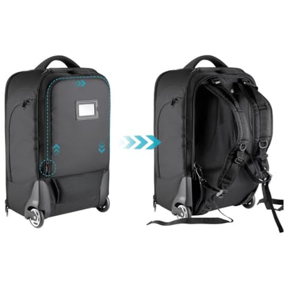 NEEWER 2 in 1 Rolling Camera Bag Backpack Suitcase Style - style: Nw3300-r