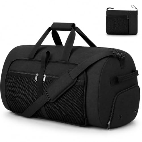 80L EXTRA LARGE Foldable Waterproof Travel duffle Bag for Men and Women - color: Black, size: 80L