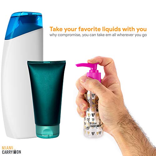 9 Piece TSA Approved Travel Bottle Set - BPA Free (Waves) - color: Waves