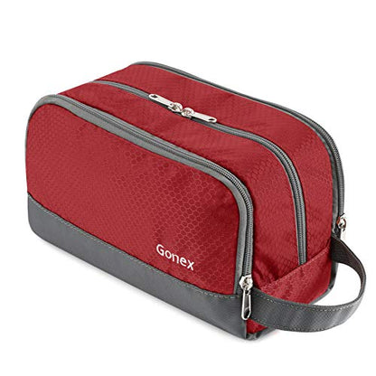 Gonex Travel Toiletry Bag for Men, Water Resistant Dopp Kit for Toiletries - color: Red