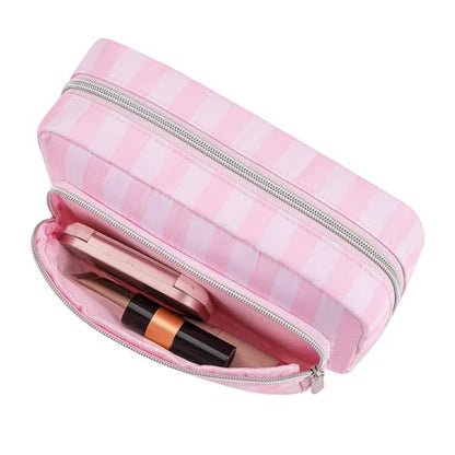 RSRSLEII Waterproof Striped Travel Makeup Bag(02 Compartments) - color: 02 Compartments