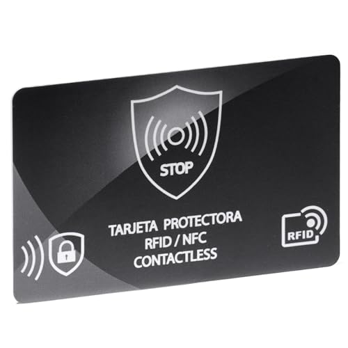 RFID Blocking Card,Credit Card Bank Debit Contactless Theft Prevention NFC Blocker Protector,Protection for Entire Wallet - color: B-1 Pcs Black