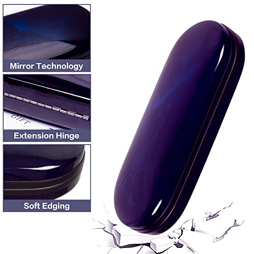 Vemiss Hard Shell Eyeglass Cases, Lightweight Portable Glasses Case for Women Men - color: A-blue Purple