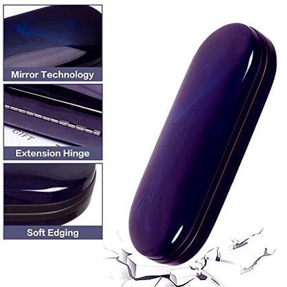 Vemiss Hard Shell Eyeglass Cases, Lightweight Portable Glasses Case for Women Men - color: A-blue Purple
