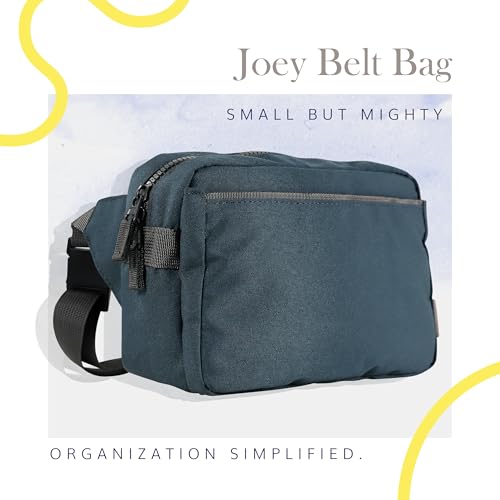 Everyday Joey Belt Bag | Navy Crossbody Hip Pack - 2.4L Zipper Pockets - color: Navy