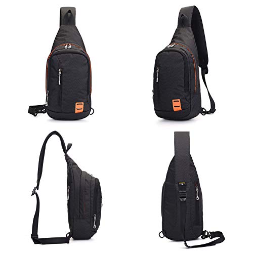Peicees Small Sling Backpack Waterproof Unisex Shoulder Bag Chest Crossbody Daypack - color: 2_rose Red, size: Small