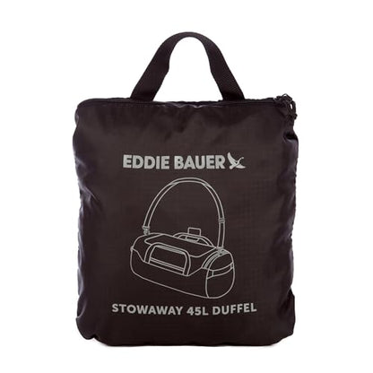 Eddie Bauer Stowaway Packable Duffel Bag, 45L, Onyx - color: Onyx