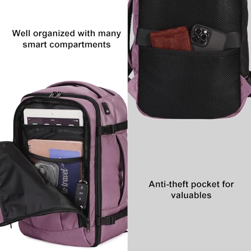 ECOHUB Travel Backpack 18x14x8 Frontier Airlines Personal Item Bag Pink - color: Pink, size: 18 inch