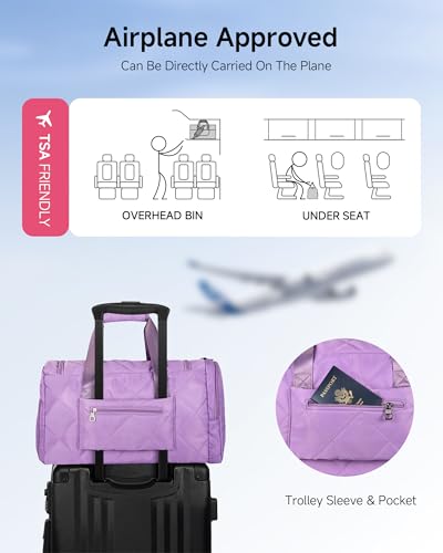 Elilier Birthday Gifts for Women, Personalized Weekender Bag, Letter J - color: Blue, style: J