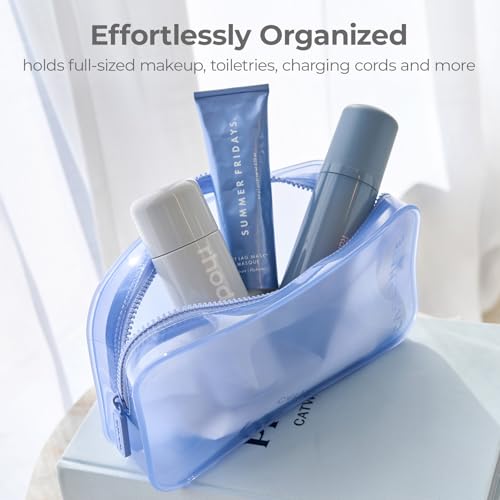 Case-Mate Jelly Makeup Bag - Waterproof Zipper Pouch - Carolina Blue - color: Carolina Blue