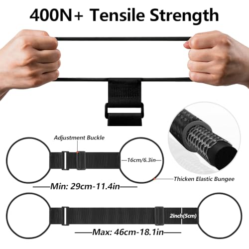 5 Packs Luggage Straps for Suitcases, Connect Up to 4 Suitcases ＆ Add a Bag - color: Black-5