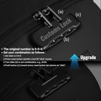 reeyee Sling Bag for Men, Anti-Theft Crossbody Bag for Travel and Hiking - color: Black