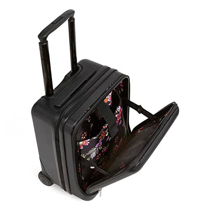 Vera Bradley Women's Hardside Underseat Rolling Suitcase Luggage, Black, One Size - color: Black