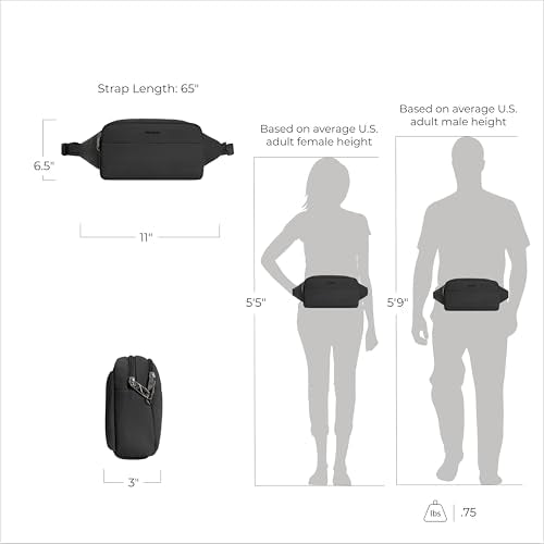 Travelon Anti-Theft Roam XL Belt Bag - color: Black