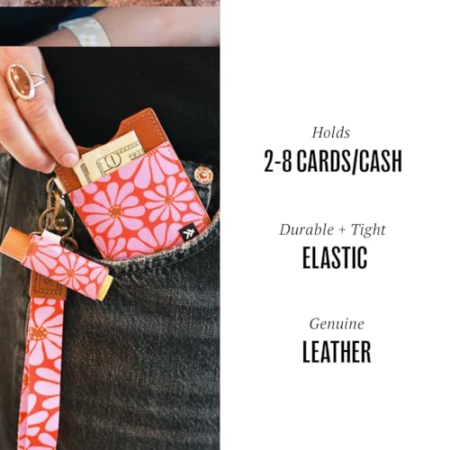 Thread Wallets Ultra Slim Minimalist Leather Card Holder Wallet (Emmeline) - color: Emmeline