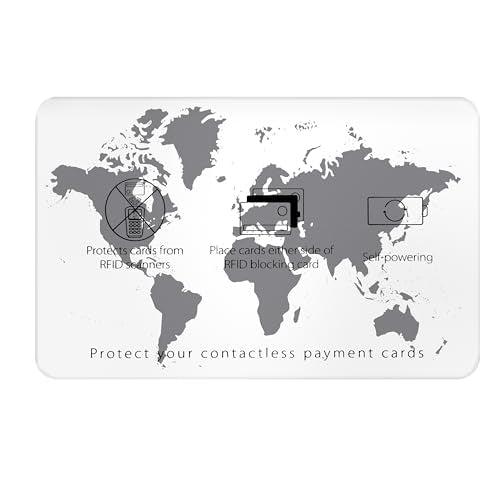 SaiTech IT 5 Pack RFID Blocking Card for Credit Debit ID Card, WM White - color: White WM