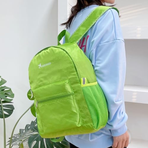 30L Hiking Daypack,Water Resistant Lightweight Packable Small Backpack for Travel Camping Outdoor,Green - color: Green