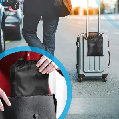 Airplane Foot Hammock, Portable Base Designed Travel Foot Hammock,Desk Rest Gadget, Comfortable Leg Sling for Long Flight Travel(Black)