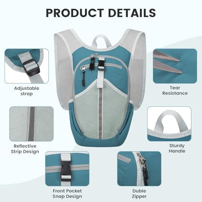 10L Small Hiking Backpack - Lightweight Foldable Backpack, Blue - color: Blue, size: 10L