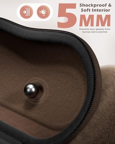 ProCase Sunglasses Case, Hard Shell Glasses Case for Men Women -Chocolate - color: Chocolate