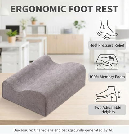 Work Foot Rest Under Desk,Comfort Foot Rest for Couch - color: Dark Gray