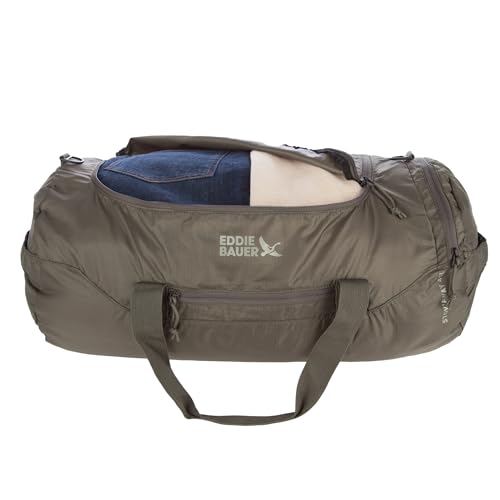 Eddie Bauer Stowaway Packable Duffel Bag| Travel | Foldable | Lightweight | Durable | Ripstop Polyester | 23" Length | 45L Capacity - Spruce Green - color: Spruce