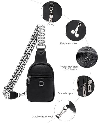 7L Sling Bag Crossbody Bags for Women Fanny Packs Purses Cross Body Bag for Woman Small backpack Travel Shoulder Bag handbags - color: 4-black