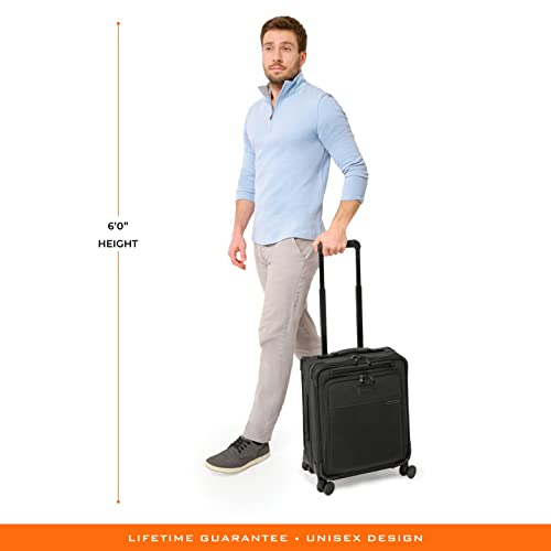 Briggs & Riley Baseline Compact Softside Carry-On Spinner, Black - color: Black, size: 19" Carry-on