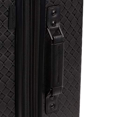 SwissGear 7739 Hardside Luggage Trunk with Spinner Wheels, Black, Checked-Large 26-Inch - color: Black, size: Checked-Large 26-Inch