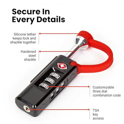 NANUK TSA Approved Lock – Durable, Secure Travel Case Lock with Cut-Resistant Steel Shackle & Rustproof - size: Single