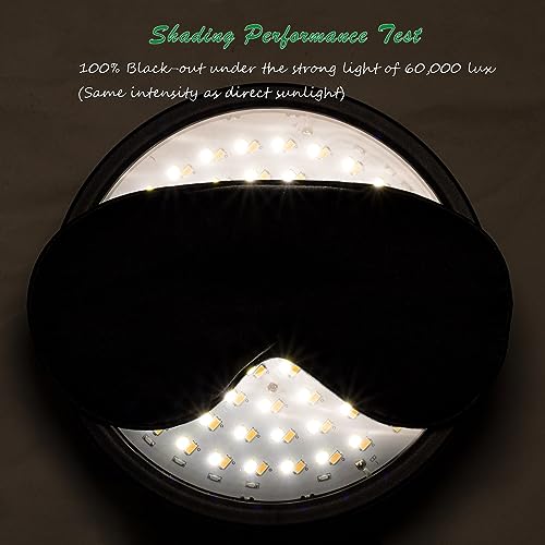 Eye Mask for Sleeping 2 Pack Sleep Masks for Men and Women - color: Black+green