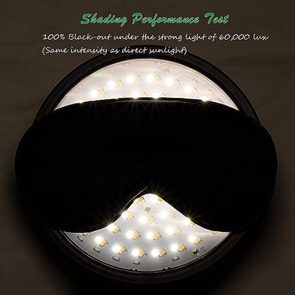 Eye Mask for Sleeping 2 Pack Sleep Masks for Men and Women - color: Black+green