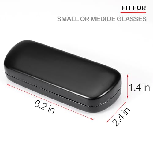 Vemiss Hard Shell Eyeglass Cases, Lightweight Portable Glasses Case for Women Men - color: C-black3
