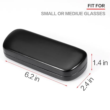 Vemiss Hard Shell Eyeglass Cases, Lightweight Portable Glasses Case for Women Men - color: C-black3