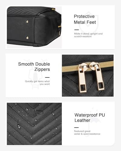 Taygeer 17 Inch Laptop Bag for Women, Leather Convertible Backpack Tote | 3 in 1 Waterproof Briefcase, Large Capacity, with Shoulder Strap, Professional Computer Handbags, for Work Office Business