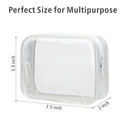 PACKISM Clear Makeup Bag Travel - TSA Approved Toiletry Bag, Matte White - color: Y- Bright White, size: Medium Set