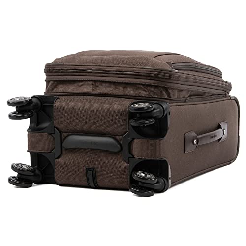 Travelpro Platinum Elite Carry-On Luggage Spinner, Espresso, 21-Inch - color: Rich Espresso Brown, size: Carry-On 21-Inch
