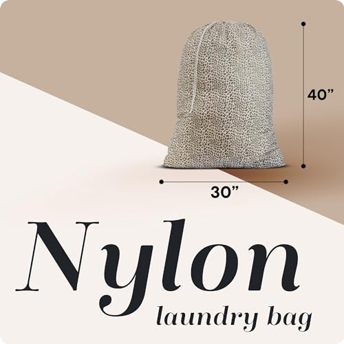 Handy Laundry XL Nylon Laundry Bag 30"x40", 60 lb Capacity, Leopard - color: Leopard, size: 30" x 40"
