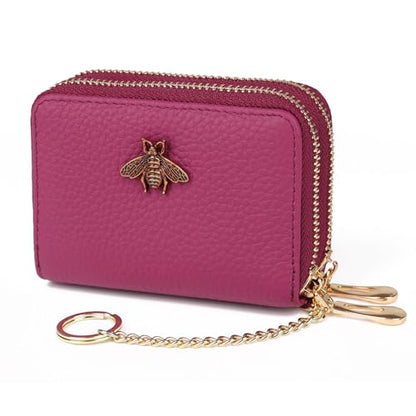 imeetu RFID Credit Card Holder, Small Card Wallet Women, Leather Card Case - color: Max - Fuchsia, size: Max