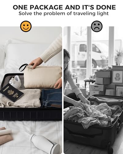 Compression Travel Laundry Bag for Dirty Clothes, Pump-Free Laundry Bag - color: Grey, size: Medium