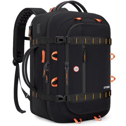 40L Travel Backpack 17.3" Laptop Carry On Duffel Flight Approved - color: Black